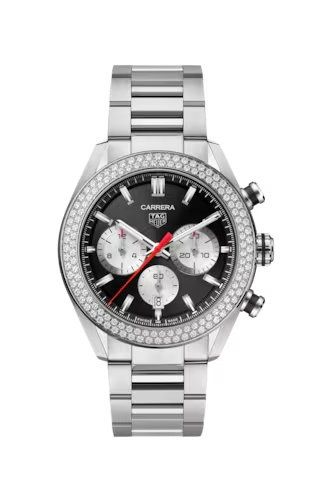 TAG Heuer Carrera Calibre Heuer 02 44 Stainless Steel - Diamond / Black